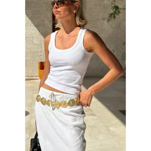 YLLW THE LABEL Marbella Belt in Matte Gold One Size New Womens Chain thumbnail 10