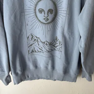 American‎ Eagle Blue Sun Moon Mountains Crewneck Sweatshirt XS Celestial thumbnail 3