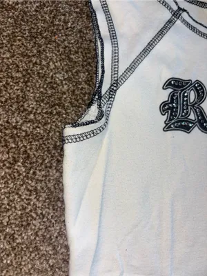 Rocker Graphic White Tank Top Size M thumbnail 3