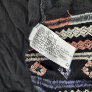 Knox Rose Black Embroidered Fringe Kimono Cardigan Size L Boho Festival thumbnail 9