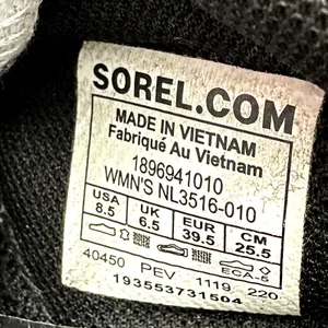 Sorel Kinetic Lite Lace Sneakers Suede Breathable Mesh Lace Up Black 8.5 thumbnail 3
