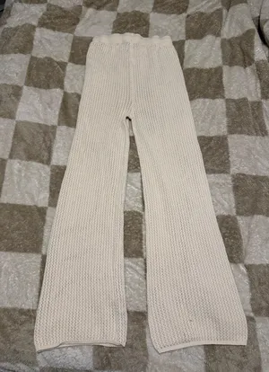 Willow & Wind Crochet Pants White Size L thumbnail 2