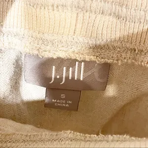 J Jill Size‎ Small Tan Knee Length Drawstring Waist Linen Skirt thumbnail 3