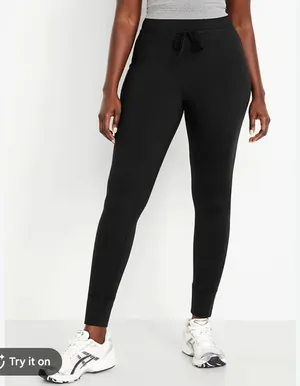 Old Navy Extra High-Waisted CloudComfy Jogger Leggings Black Size M thumbnail 1
