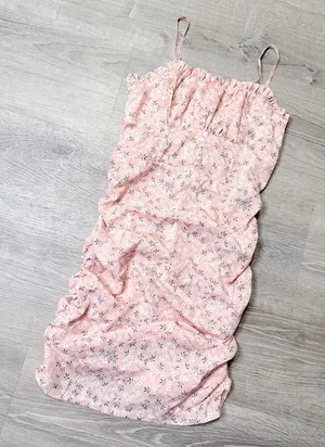 •Cbr• Pink Floral Cinch Dress thumbnail 1