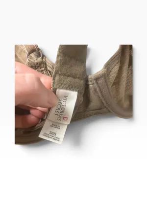 Vintage Victoria’s Secret brown lace unlined very sexy bra 38B thumbnail 13