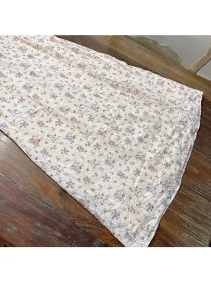 Lulus White Purple Green Floral Puff Sleeve Maxi Dress Small thumbnail 5