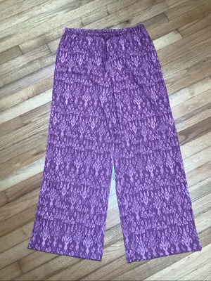 NWT Divided H&M dark pink patterned pull on pants size medium thumbnail 2