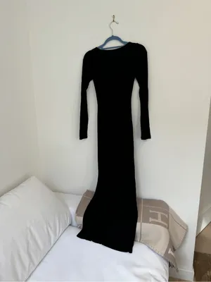 Skims soft long sleeve maxi dress thumbnail 4