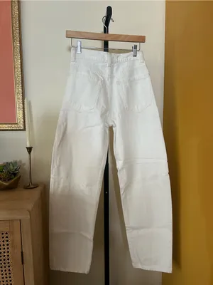 Madewell The Balloon Jean White Barrel Leg Jeans Baggy‎ NWT Size 24 (US 00) thumbnail 7