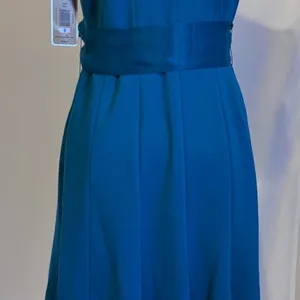 NWT Nue by Shani Blue Flutter Sleeve‎ Midi Sundress formal cocktail dress thumbnail 10