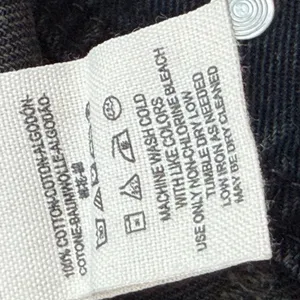 Free People distressed Black Jean Jacket with charcoal Sleeves thumbnail 10
