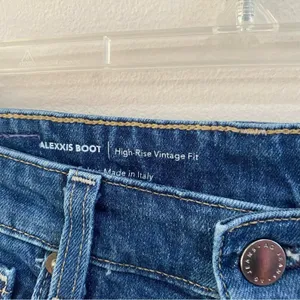 AG Alexxis‎ Boot Jeans 27R High Rise Vintage Fit Raw Hem Flare Premium Denim thumbnail 4