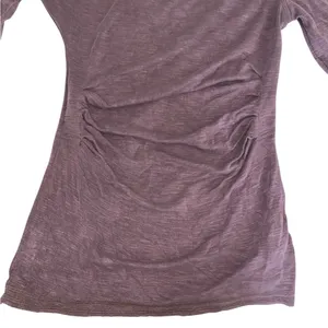 Free People Night We Met Long Sleeve purple Ruched Off The Shoulder Tunic Top thumbnail 8