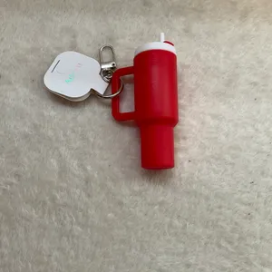 Red drinking cup key fob thumbnail 2