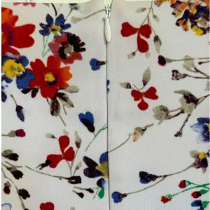 EXPRESS‎ Floral High Waisted White Red Blue Pencil Skirt Size 6 thumbnail 5