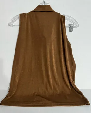 Susan Lawrence Brown Sleeveless Cowl Neck Top thumbnail 3