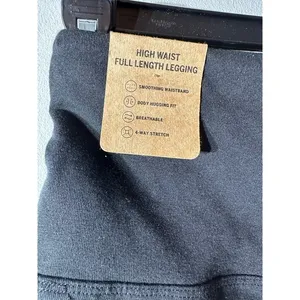 PINK ACTIVE Cotton High Waist Full Length Legging Black Pink Stripe Small‎ thumbnail 4