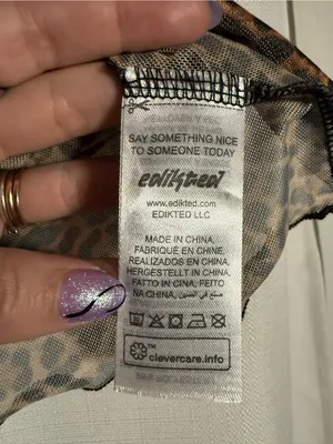 Edikted Lidia Leopard Print Sheer Mesh Bra Top Size Medium thumbnail 8