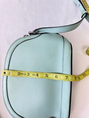 Kate Spade Perry Mint Green Saffiano Leather Small Dome Crossbody Purse Classic thumbnail 3
