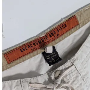 Vintage Abercrombie and Fitch Wide Leg Khaki Pants Twill Patch Pocket Low Rise thumbnail 3