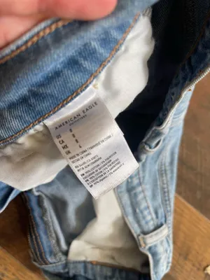 American Eagle Light Wash Shorts Distressed thumbnail 2