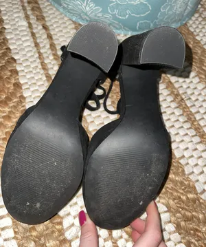 Bleecker and Bond Black Strap Heels Size 7.5 thumbnail 2