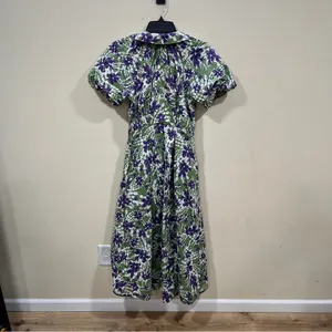 English Factory Casual Print Pleat Midi Dress FLORAL PRINTED MIDI DRESS size XS thumbnail 8