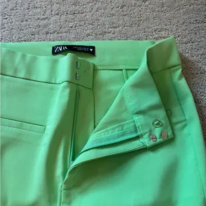 Zara Mint Green Flare Pants thumbnail 6