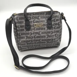 Juicy Couture Monogram Satchel Crossbody Bag Black White Logo AOP‎ thumbnail 1
