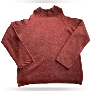 NAKEDCASHMERE Cold Shoulder Rust Brown Cashmere Sweater - Size Small thumbnail 1