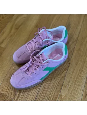 Size US 9 Women’s No Boundaries Women's Lace Up Sport Sneakers Pink Green thumbnail 6