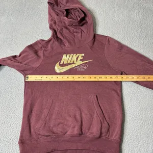 Nike Hoodie Womens XS Maroon Long Sleeve Pullover Soft‎ Hoodie thumbnail 5