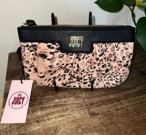 NWT Juicy Couture Wristlet Leopard Print Small Purse Clutch‎ Y2K Casual thumbnail 1