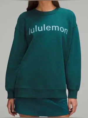 Lululemon Perfectly Oversized Storm Teal Crewneck Sweatshirt thumbnail 1