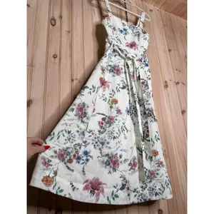 NWT Lulus Sunny Posture Ivory Floral Sleeveless Midi Dress Resort Cruise Size S thumbnail 4