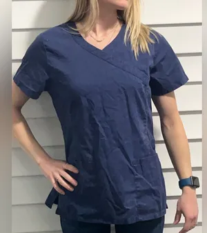 Navy Blue Scrub Top thumbnail 1