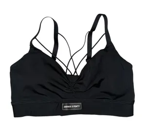 Savage X Fenty Sport black strappy sports bra women’s size medium thumbnail 1
