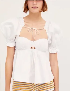 FOR LOVE & LEMONS ‎ Sierra Puff Sleeve Top Size XS thumbnail 1