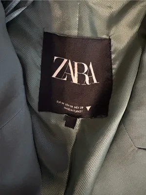 Zara Double-Breasted Blazer in Sage Green thumbnail 2