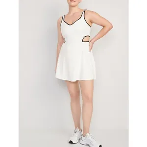 NWT Old Navy PowerSoft Athletic Dress L White Cutout Shelf Bra Active Tennis thumbnail 11