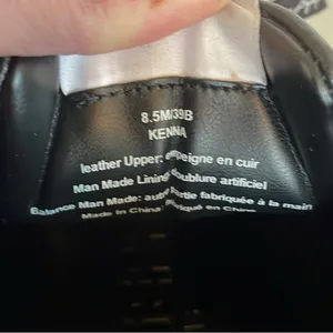 KARL LAGERFELD Kenna Leather Black Pin Logo Sneakers $130 EUC Wmn 8.5 thumbnail 7