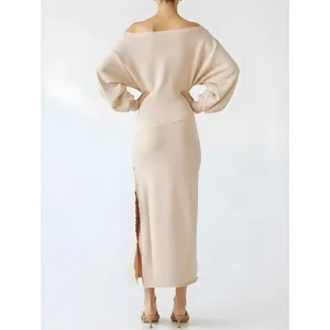 SER.O.YA. Elo Long Sleeve Fleece Sweater Dress, Camel, Large thumbnail 3