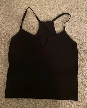 Black ribbed tank thumbnail 1