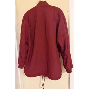 Free People | Oversized Bomber Jacket in Burgundy size Small thumbnail 10