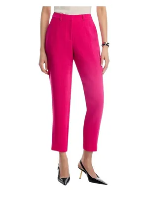 T Tahari Womens High Rise Wide-Leg Pants Ankle THF52002 Tulip Pink 8 thumbnail 8