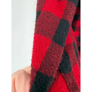 LL Bean Hooded Jacket Women Large L Red Buffalo Plaid Sherpa Lined Gorpcore thumbnail 8