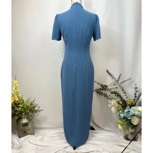 Alexia Admor Dixie Mockneck Maxi Sheath Dress in Denim Blue 4 thumbnail 13