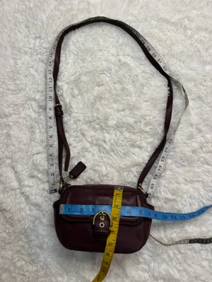 Coach Burgundy Leather Camera Crossbody with Gold Hardware thumbnail 14