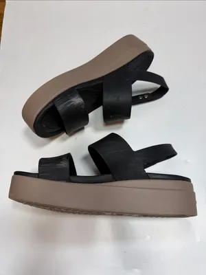 Crocs Women's Brooklyn Platform Sandal in Black S-604 Sz 10 thumbnail 4